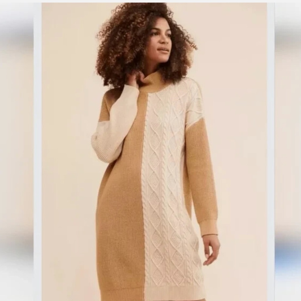 Anthropologie Callahan Knitwear Tess Cable-Knit Sweater Dress